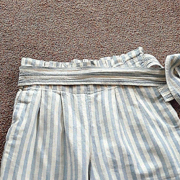 Madewell striped linen blend wide pants - Picture 4 of 9